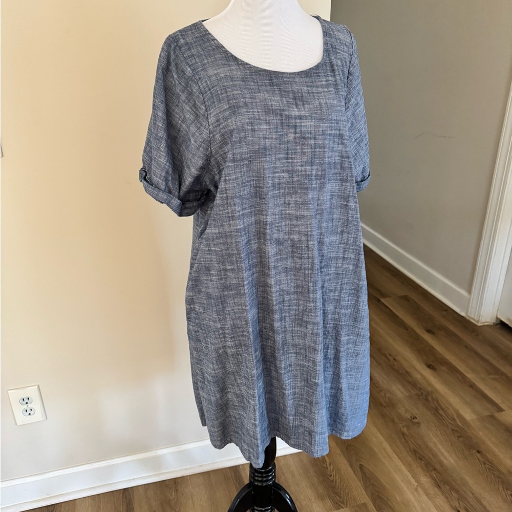Uncle Frank Heathered Blue Mini Dress